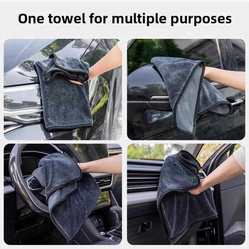 Double-Sided Microfiber Car Wiping Towel